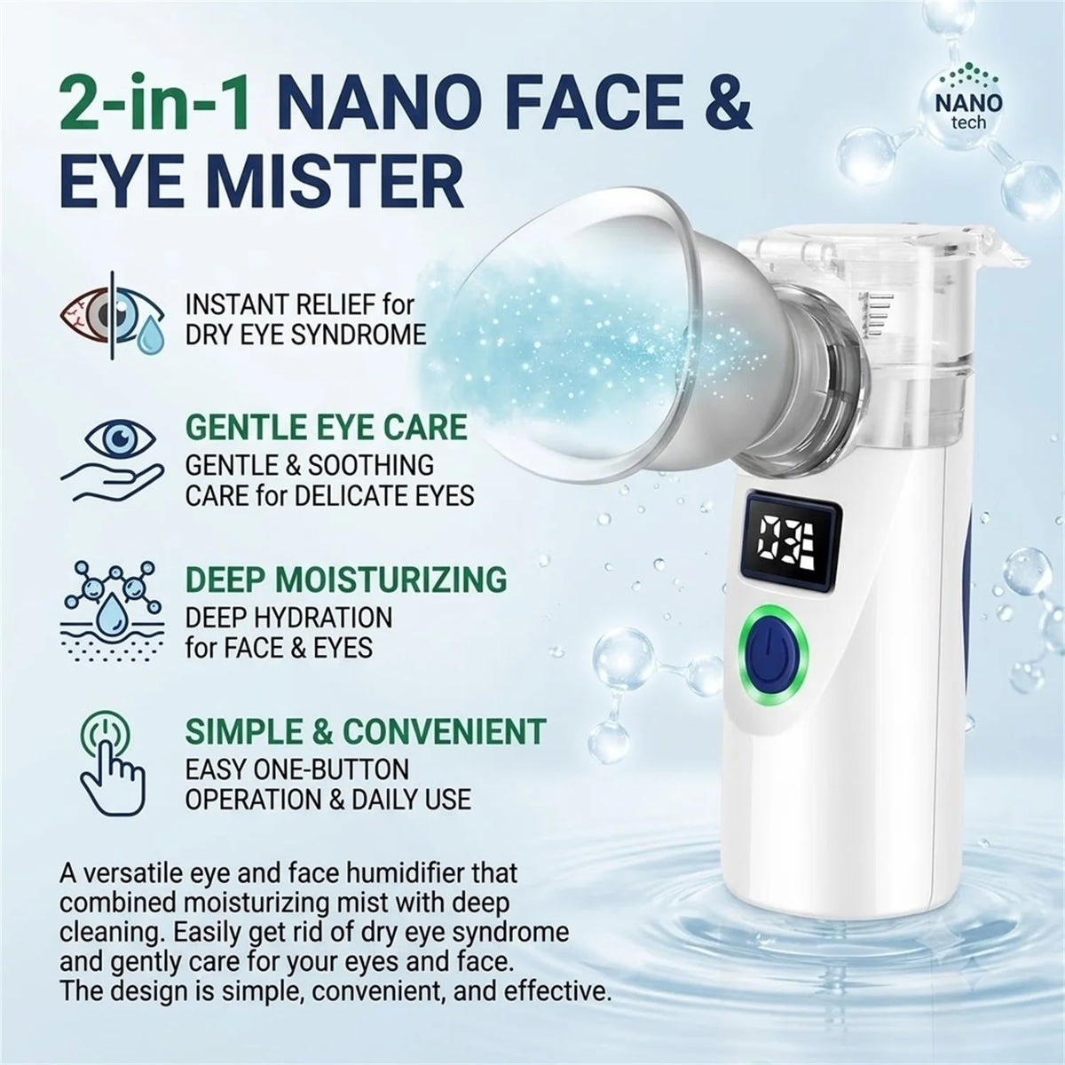 Mesh Nebulizer Facial Mist Sprayer – Deep Skin Hydration Facial Mist Sprayer HIP