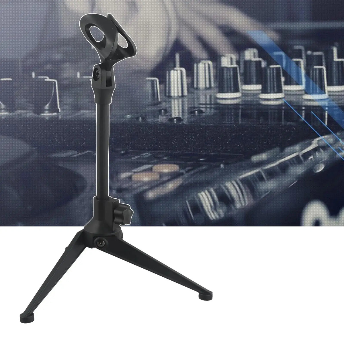 Mini Desktop Microphone Tripod Stand – Adjustable & Shockproof Microphone Stand HIP