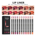 12 pcs Long-Lasting Lipstick Set with Professional Lip Liner Pencil and Matte Lip Gloss for Women Valentine's Day Gifts HIP 12colors