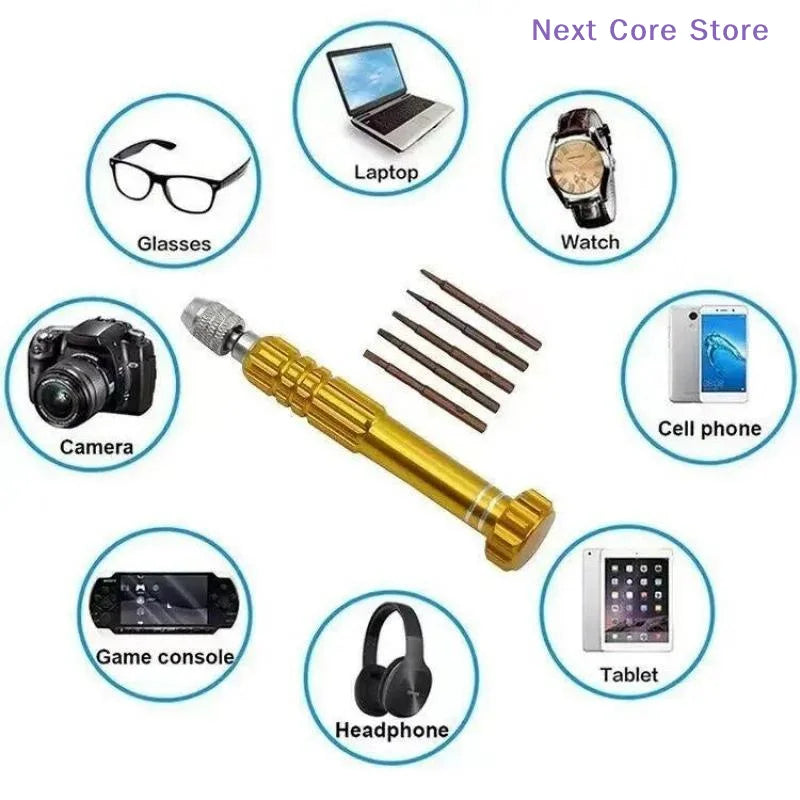 5-in-1 Mini Precision Screwdriver Kit – Phone & Eyeglass Precision Screwdriver Kit HIP