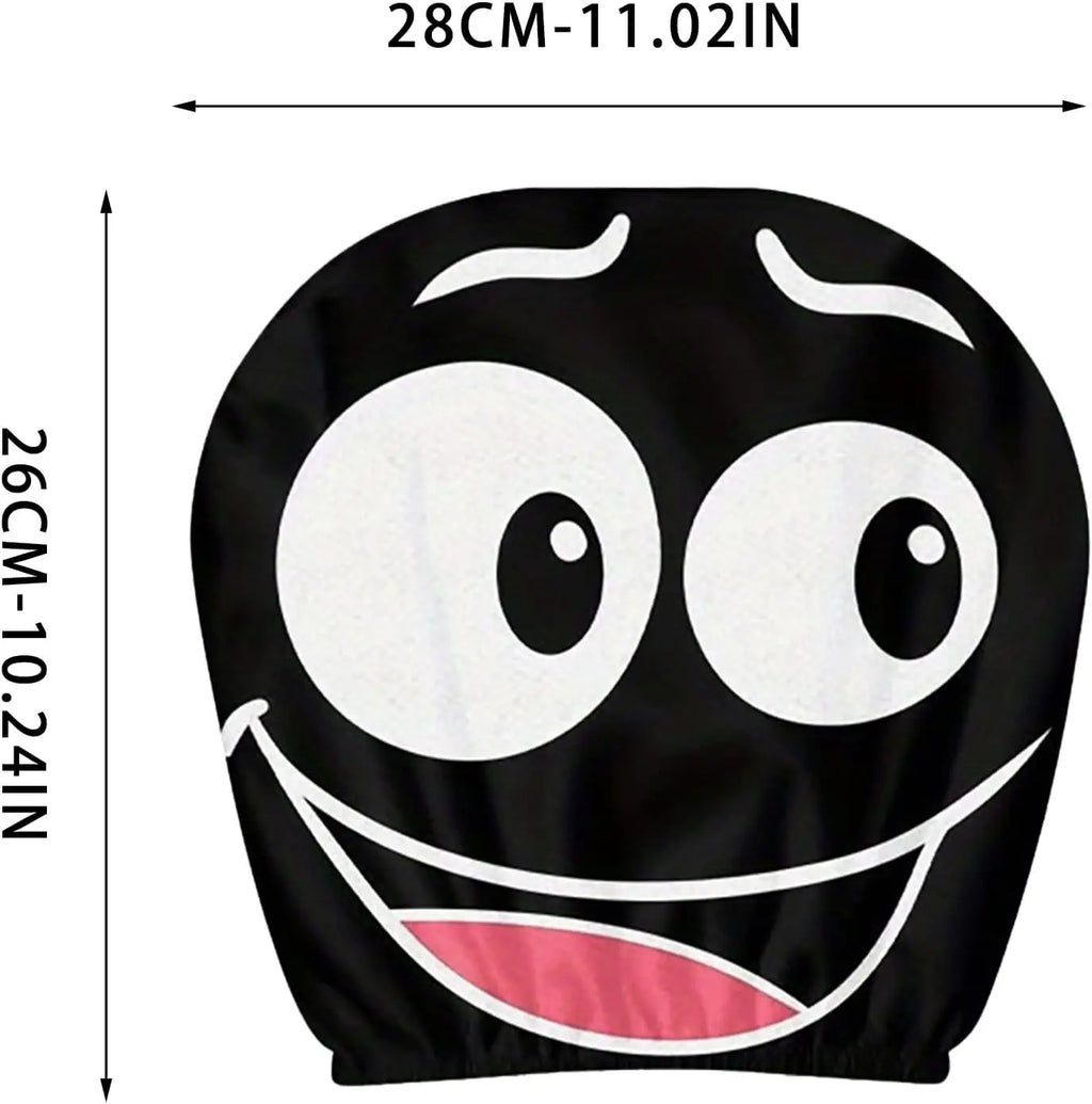2-Pack Cartoon Eyes Car Headrest Covers – Soft & Washable Car Headrest Cover HIP