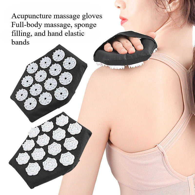 Spike Massage Gloves For Body Massage Brush Chinese Medicine Acupuncture Massager Glove Body Shaping Relaxation Tools HIP