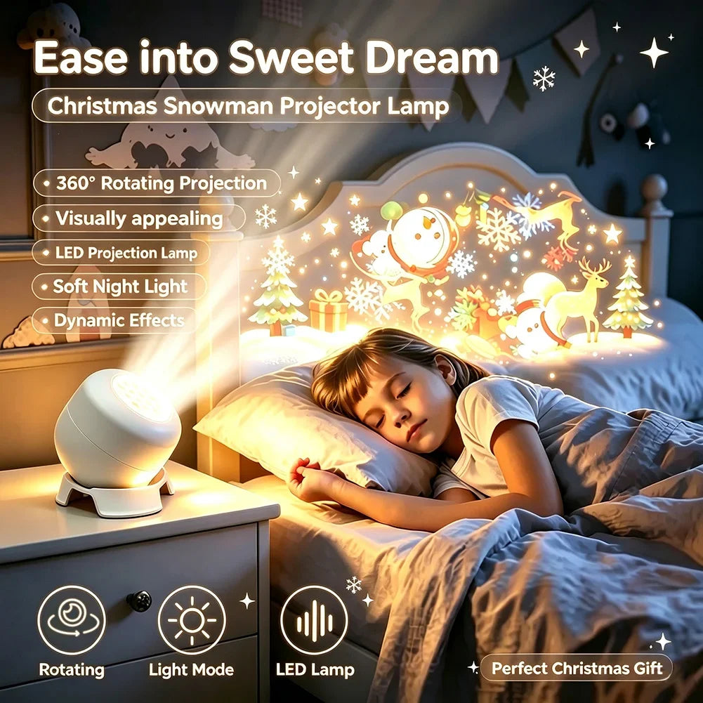 800Mah Usb Led Rotating Atmosphere Night Light Colorful Ocean Snowflake Christmas Projector For Bedroom HIP