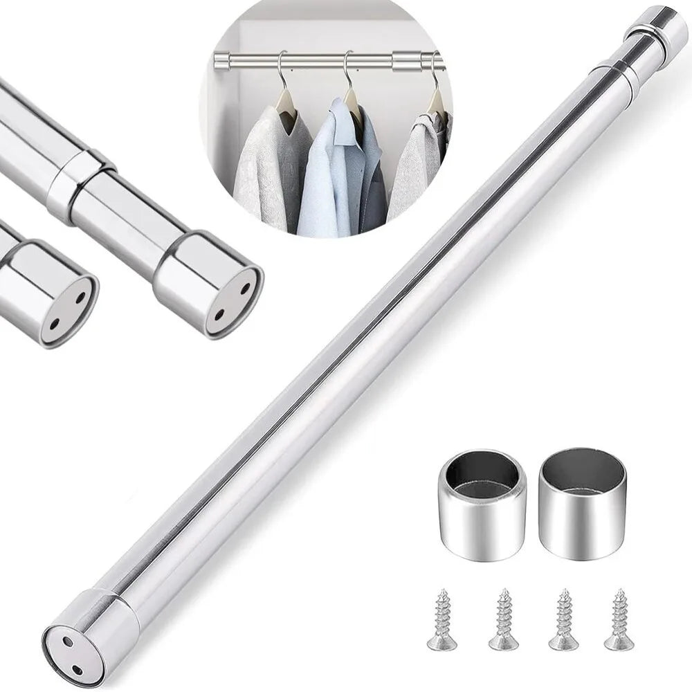 Adjustable Stainless Steel Telescopic Curtain Rod | Silver Telescopic Curtain Rod HIP