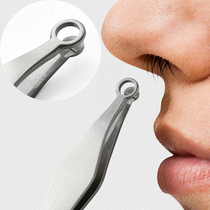 Stainless Steel Nose & Eyebrow Hair Trimming Tweezers Nose Hair Trimmer HIP