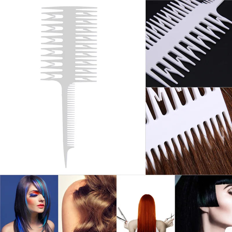 Professional Hair Comb Hair Dyeing Highlight Hair Brush Fish Wide Tooth Zone Comb Barber Hairdressing Comb Hair Styling Tool HIP