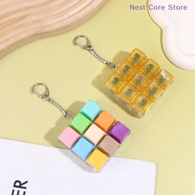 9-Key Mechanical Keyboard Keycap Fidget Toy & Keychain Fidget Novelty Toy HIP