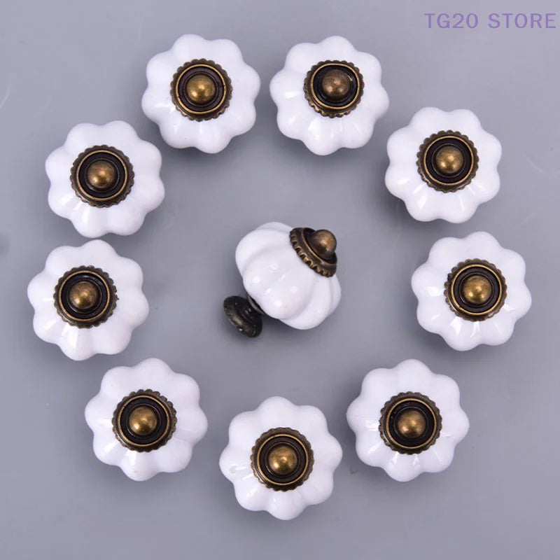 10-Pack Vintage Pumpkin Drawer Knobs – Alloy Cabinet Pulls Cabinet Drawer Knobs HIP