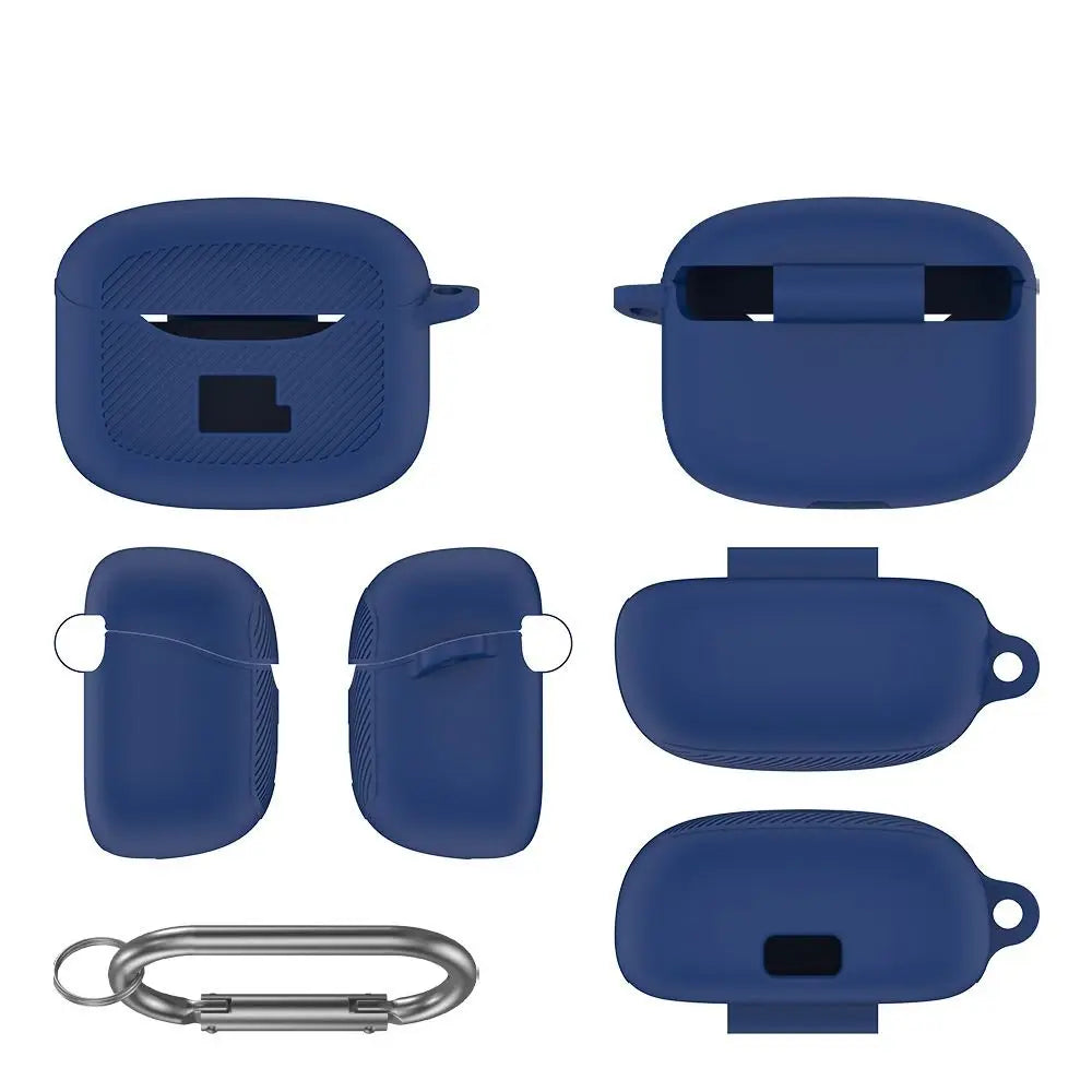 Silicone Case + Carabiner for JBL Tune Buds 2 – Shockproof Earphone Case Cover HIP