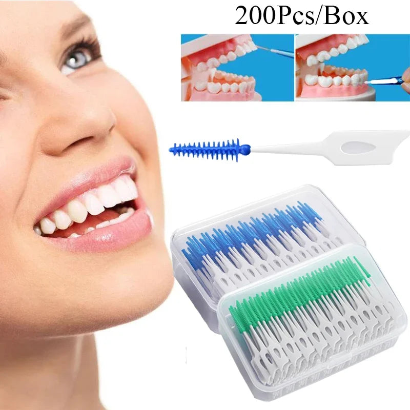 Silicone Interdental Brushes 40–200 Pack | Between-Teeth Care Interdental Brush HIP