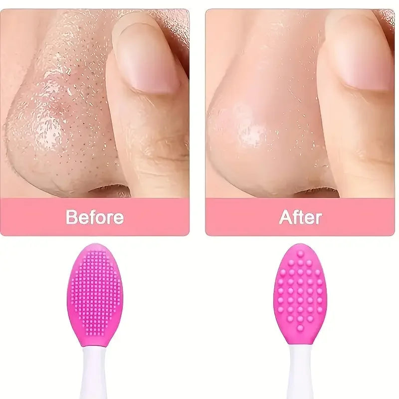 Double-Sided Silicone Face Cleansing & Exfoliating Brush Facial Cleansing Brush HIP