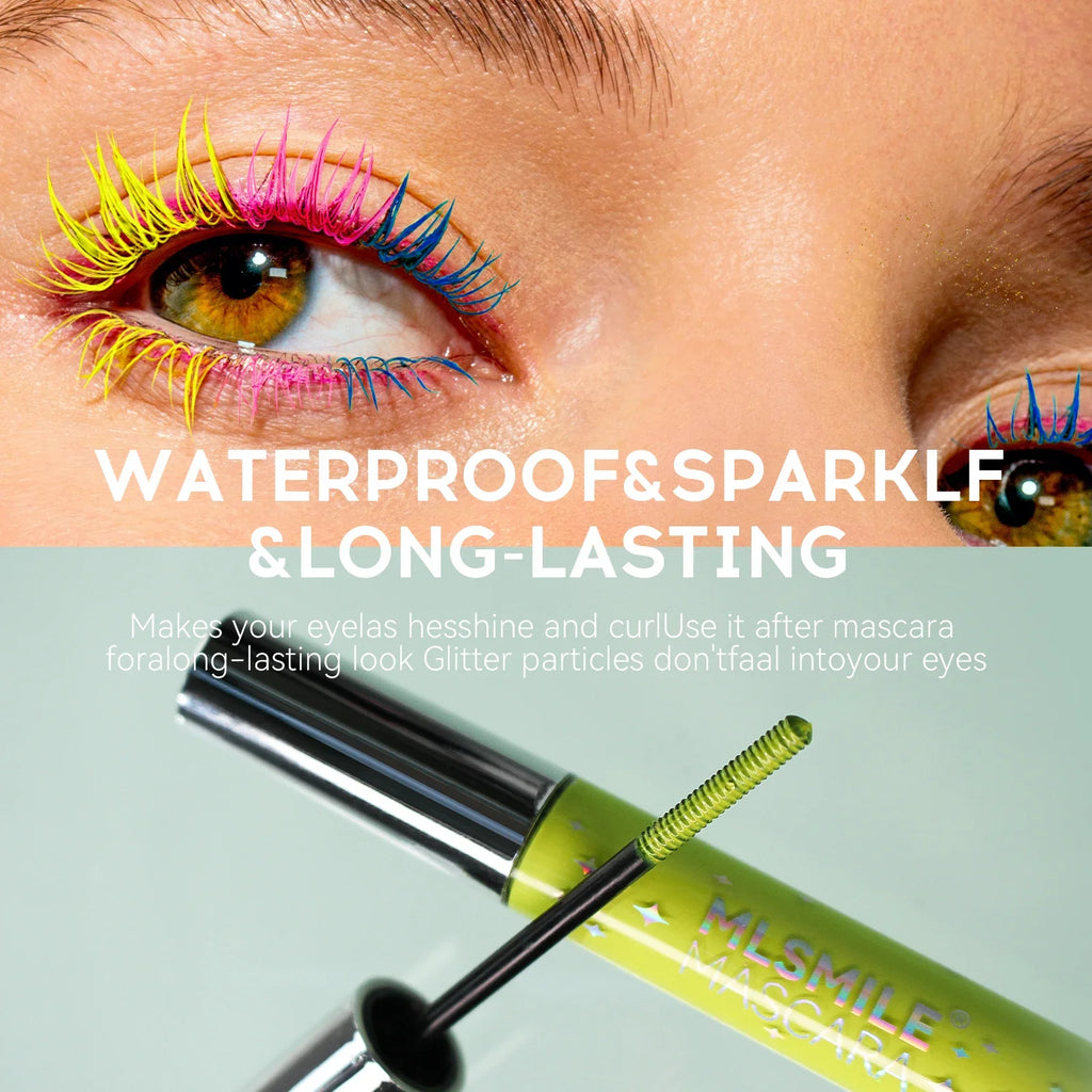 MLSMILE Glitter Pearlescent Mascara – Waterproof & Volumizing Glitter Mascara HIP