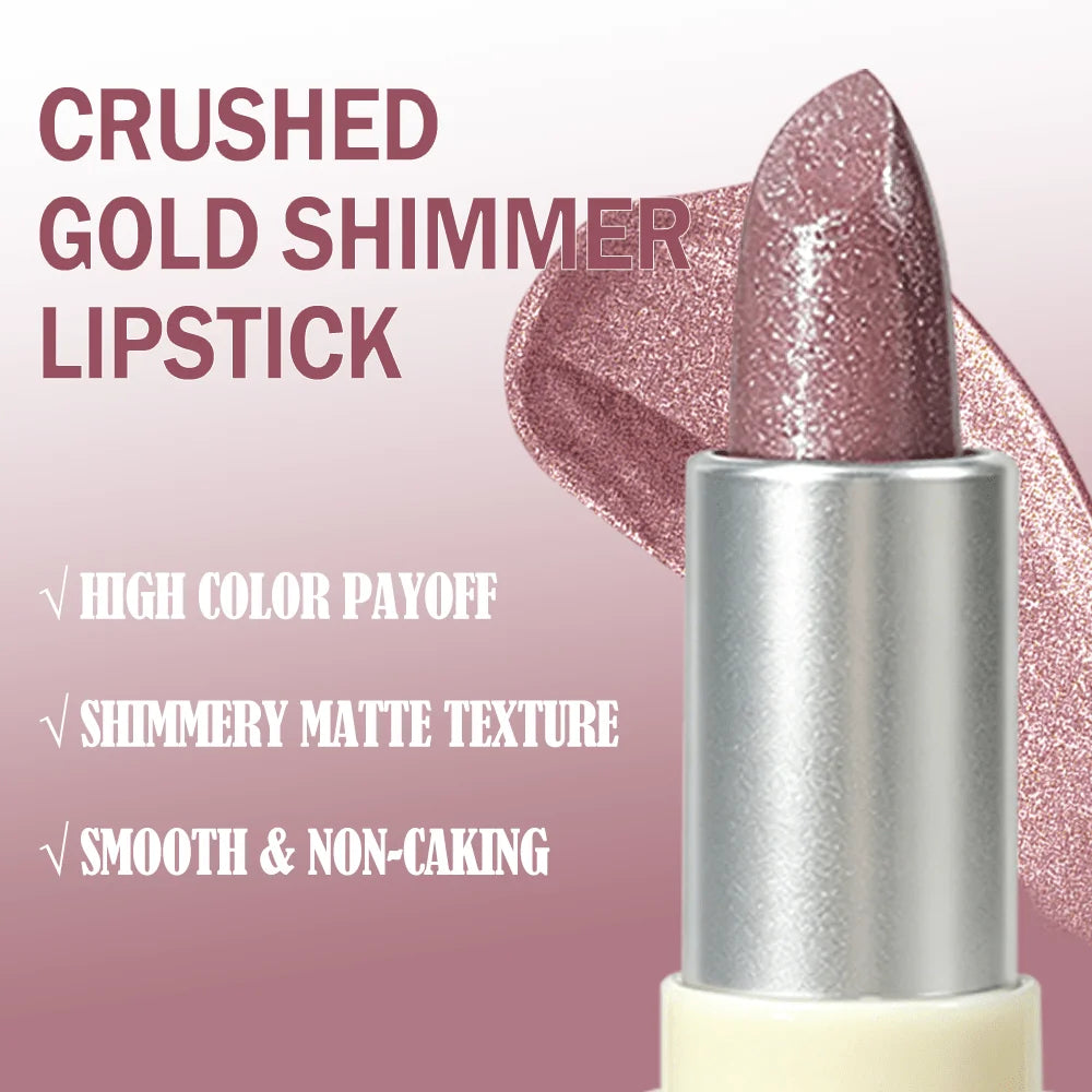 JUJU Dream Metallic Shimmer Lipstick – Waterproof & Hydrating Metallic Shimmer Lipstick HIP
