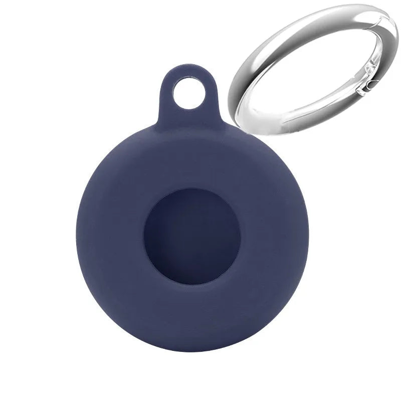 Silicone AirTag Protective Sleeve with Keychain – Anti-Scratch Tracker Protective Case HIP Blue
