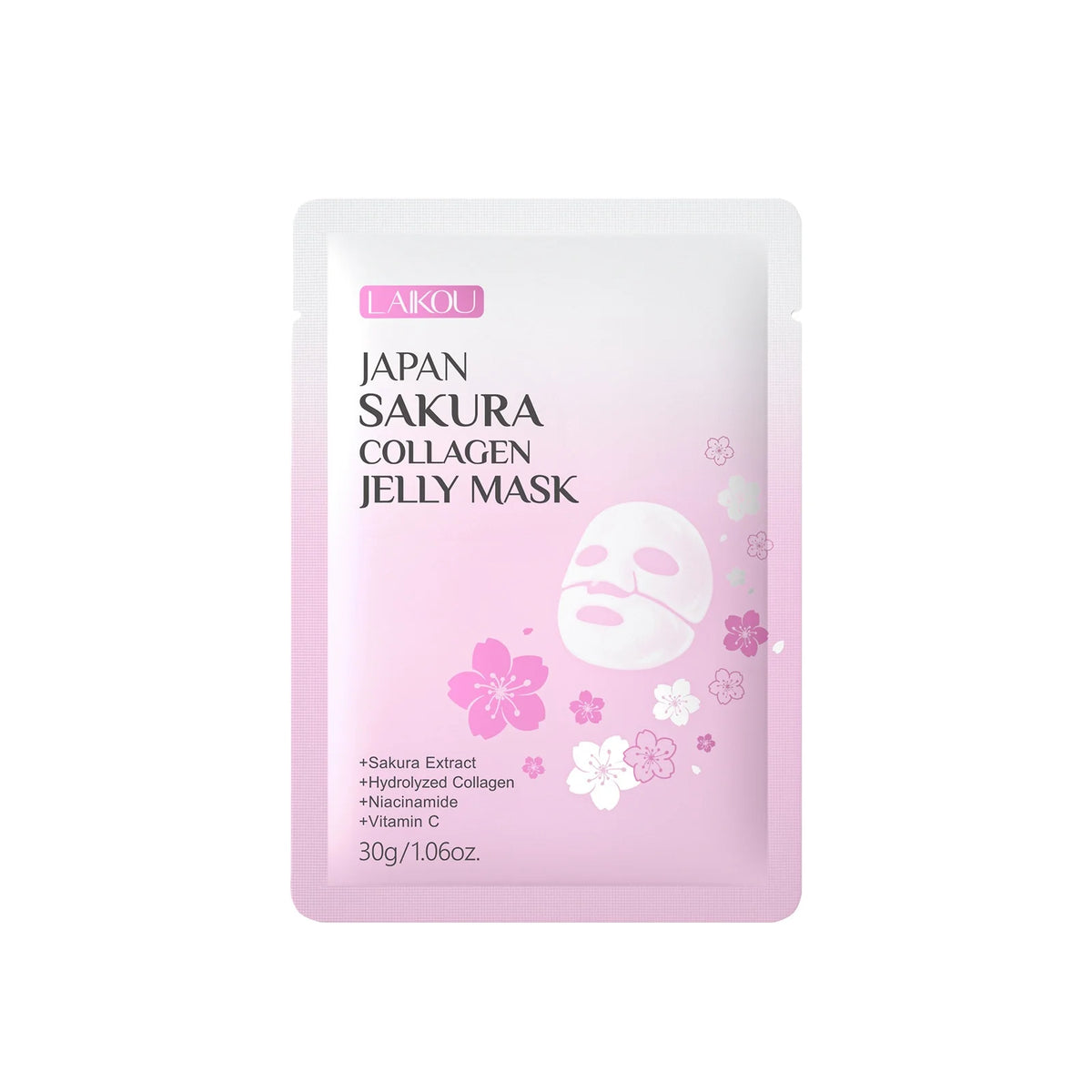 LAIKOU Sakura Collagen Jelly Face Mask – Hydrating & Firming Collagen Gel Face Mask HIP 01