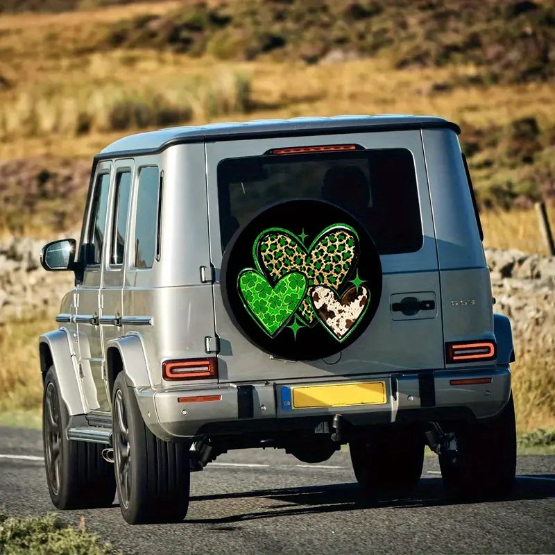 St. Patrick's Day Tire Cover – Polyester, Fits RV SUV Truck Spare Tire Cover HIP