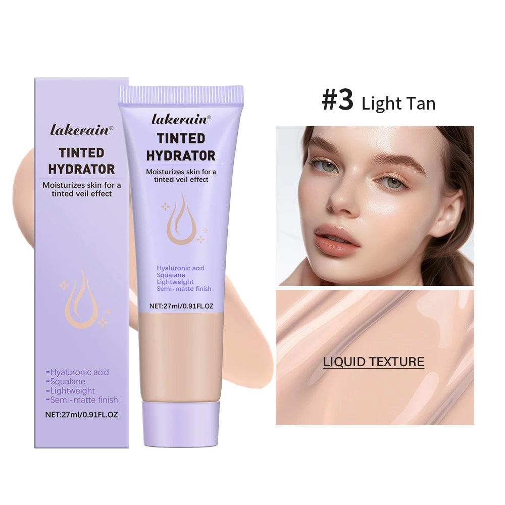 High Coverage CC cream Foundation Tinted Hydrator Matte Finish Light Oil-Free Moisturizing Makeup Hyaluronic Acid Sheer HIP 3