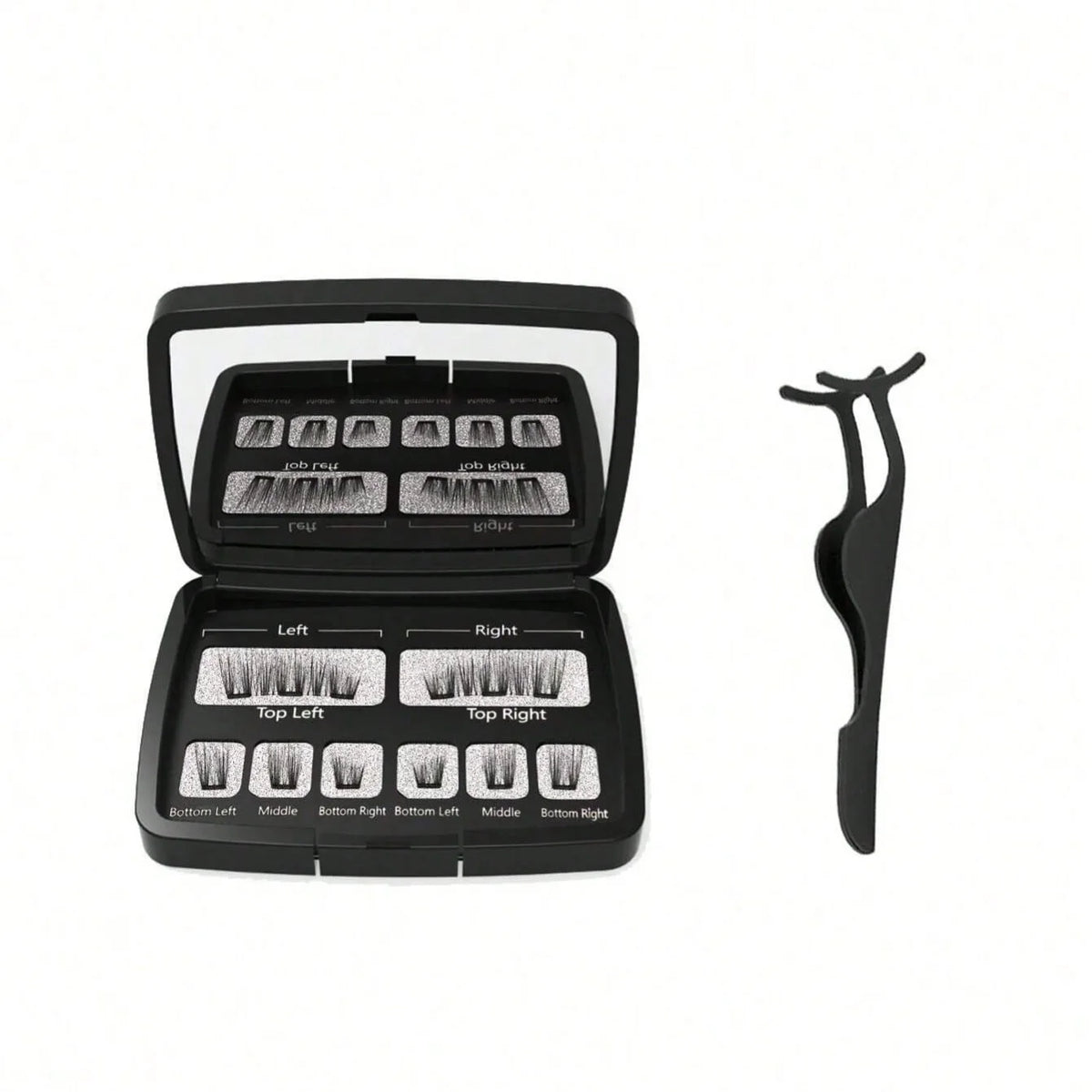 Magnetic Eyelashes Natural Look (No Eyeliner Needed) 3 Magnets Magnets Clusters Double Strips Clip On Easy Reusable (Very Natura HIP ks02 clip