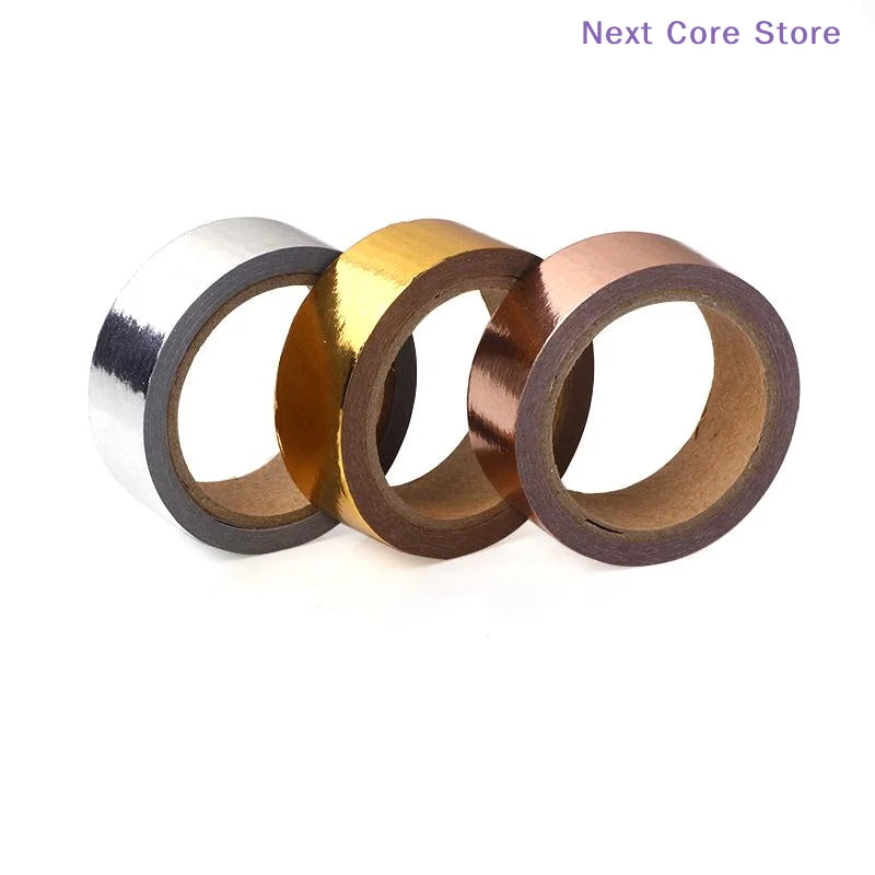 Metallic Washi Tape Gold Silver Rose Gold 15mm x 5m DIY Decorative Washi Tape HIP