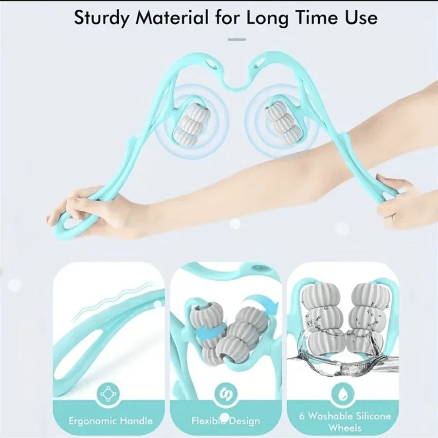 Portable Neck Roller Massager – Shoulders, Arms & Back Neck Massage Roller HIP