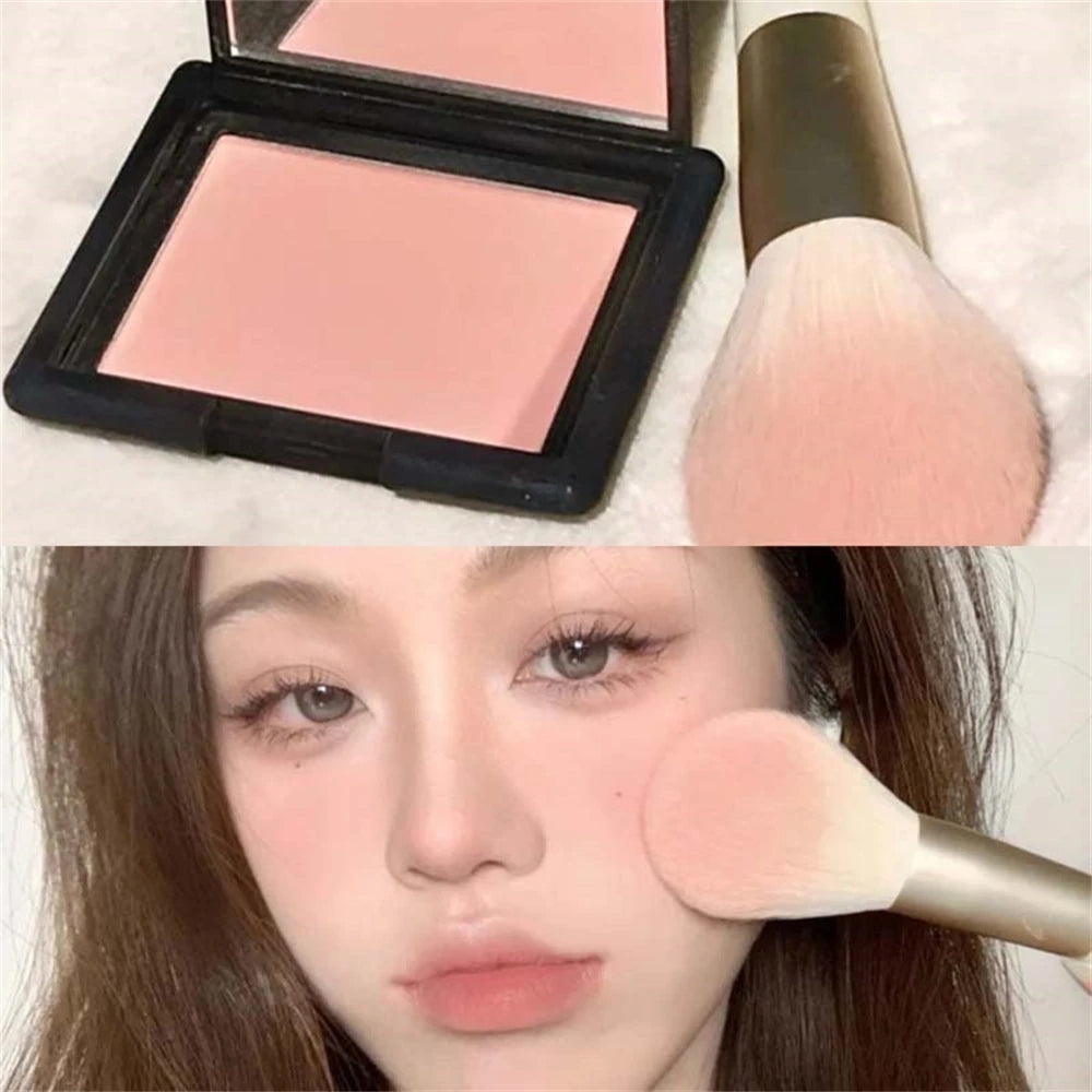 Monochrome Matte Blusher Palette Soft Silky Cheek Natural Facial Rouge Plate Lasting Nude Low Saturation Powder Blusher Disk HIP 01