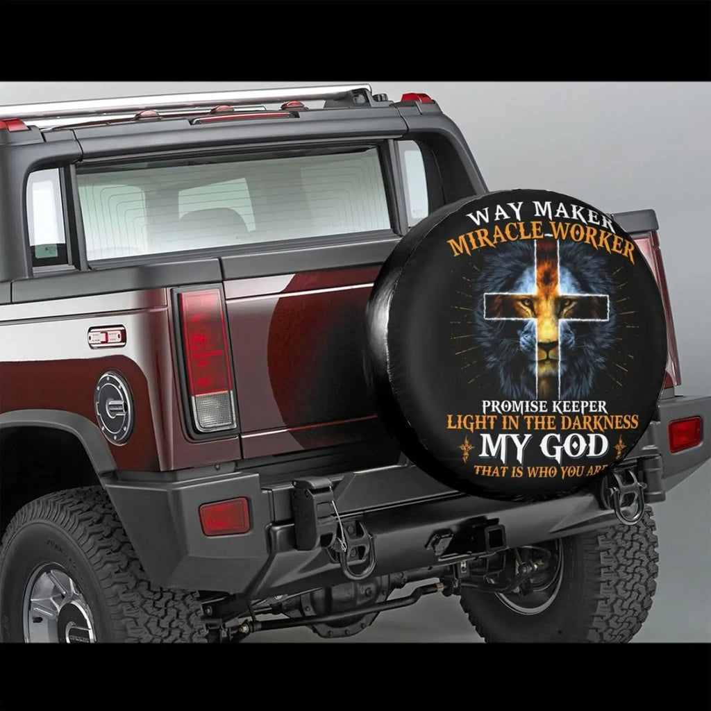 Christian Jesus Spare Tire Cover – Universal Fit SUV RV Truck Spare Tire Cover HIP