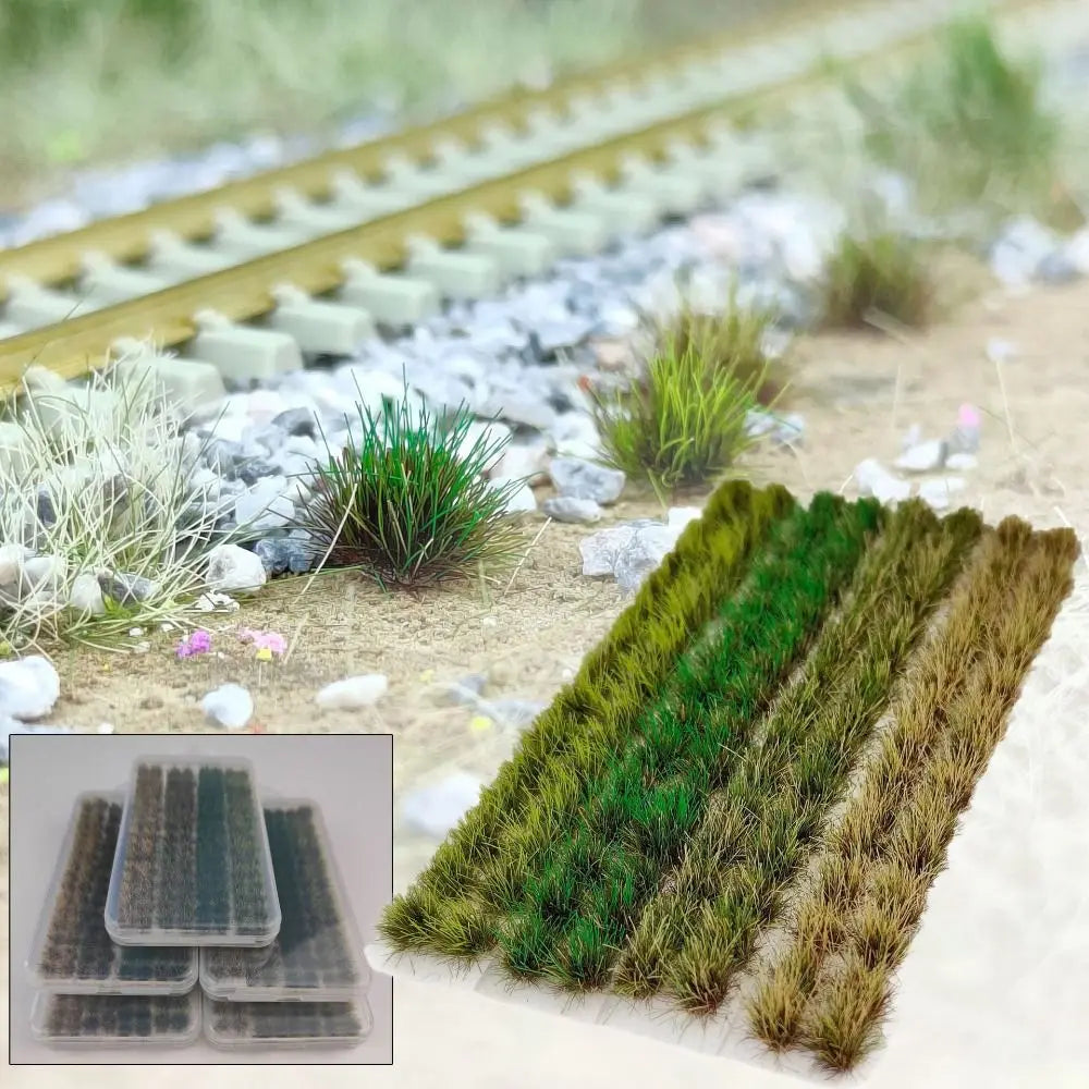 120Pcs Self-Adhesive Grass Tufts 8mm – Miniature Scenery Miniature Scenery Tufts HIP