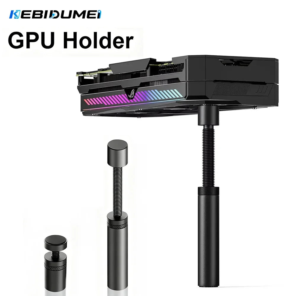 Aluminum GPU Support Bracket – Anti-Sag Stand 27–120mm | KEBIDUMEI GPU Support Bracket HIP