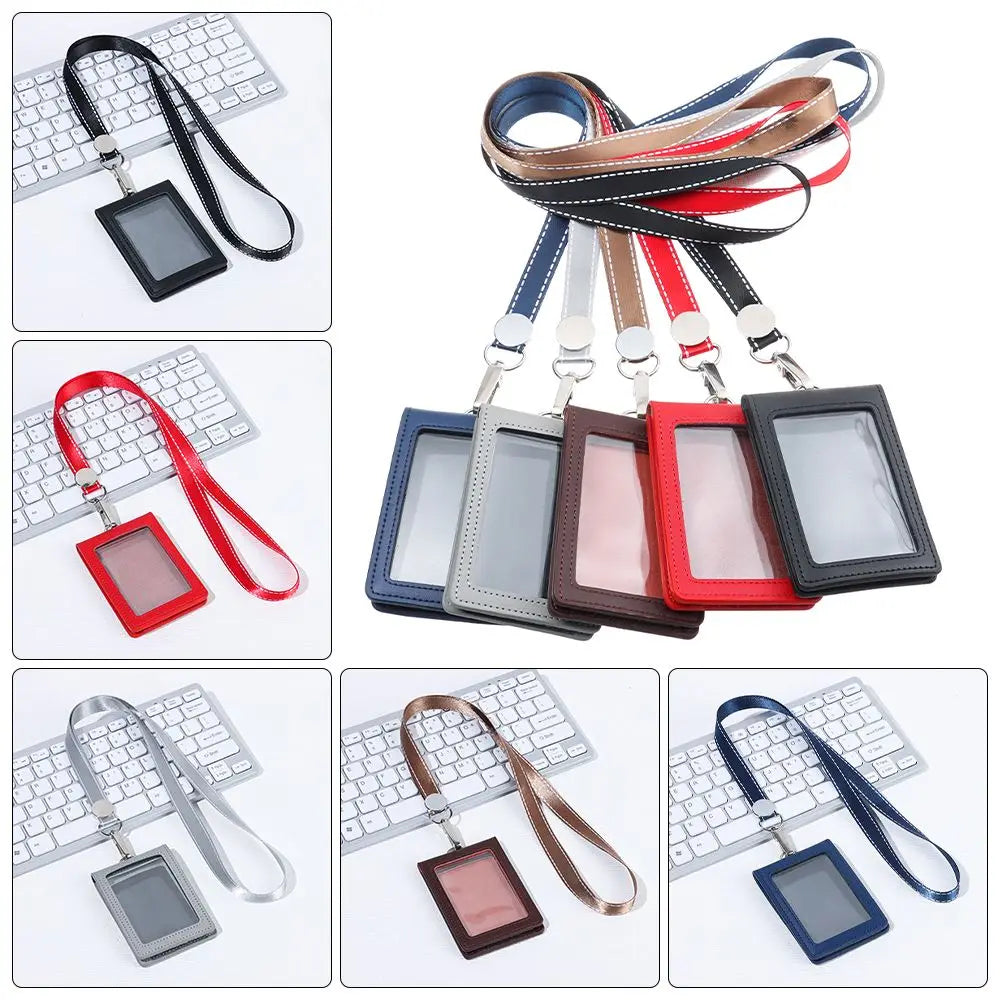 Leather Carabiner ID Badge Holder – Belt Clip & Key Ring ID Badge Holder HIP