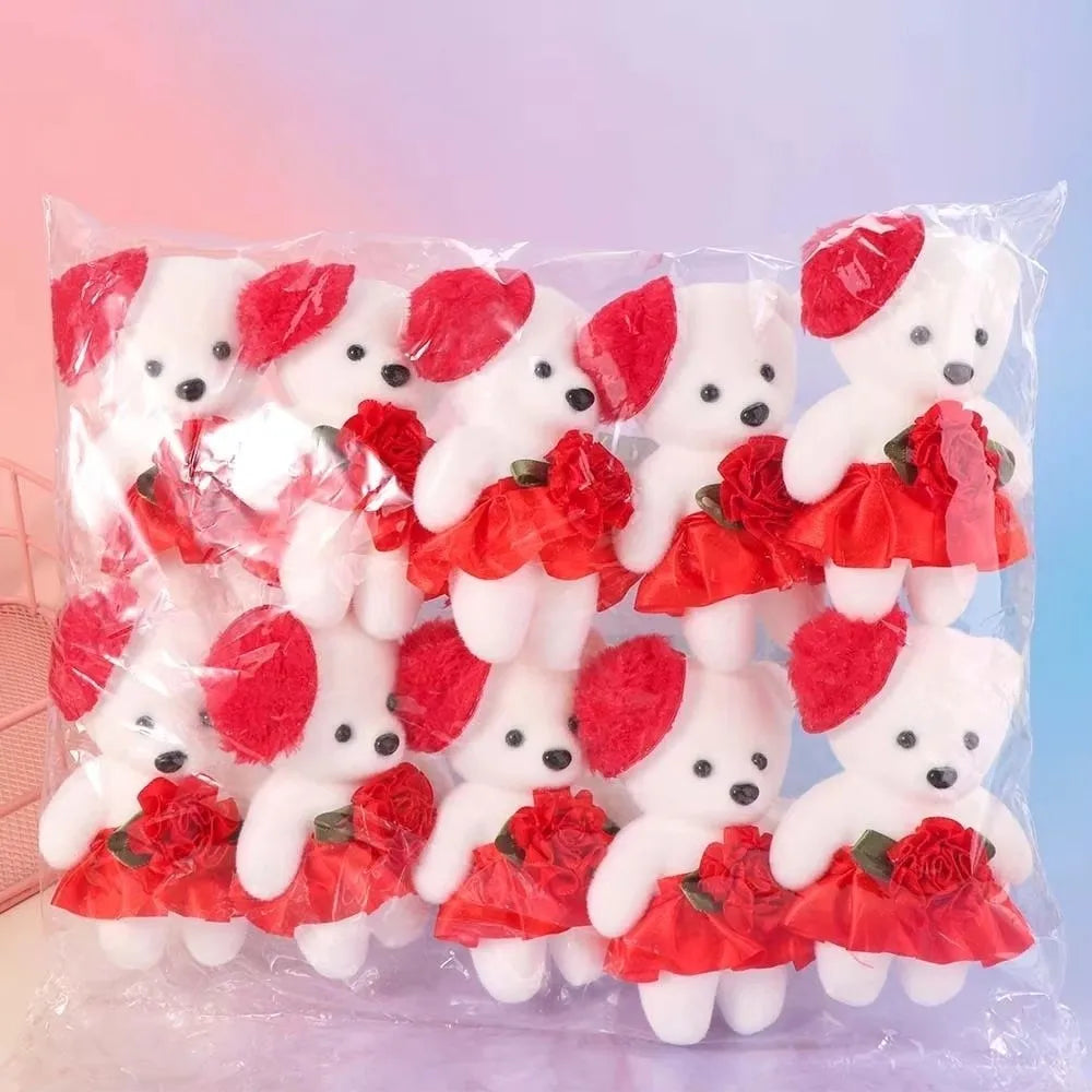 10-Piece Mini Plush Bear Dolls – DIY Bouquet Decoration Set Plush Bear Decoration HIP