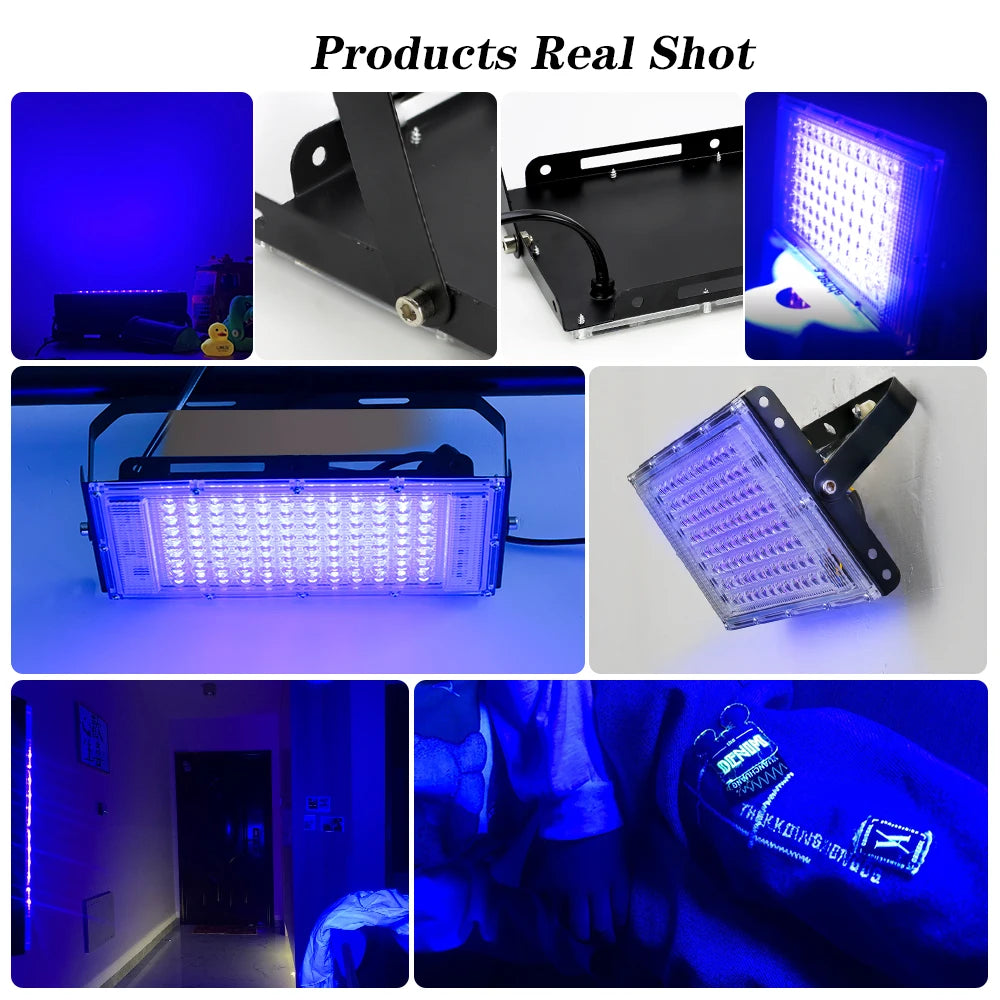 UV LED Floodlight 50W–150W 395nm Stage & Party Black Light UV LED Floodlight HIP