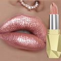 1PC Metallic Lipstick Longlasting Glitter Lip Glaze Waterproof Moisturize Red Luminous Liptint Shimmer Shiny Lipgloss Makeup HIP 118