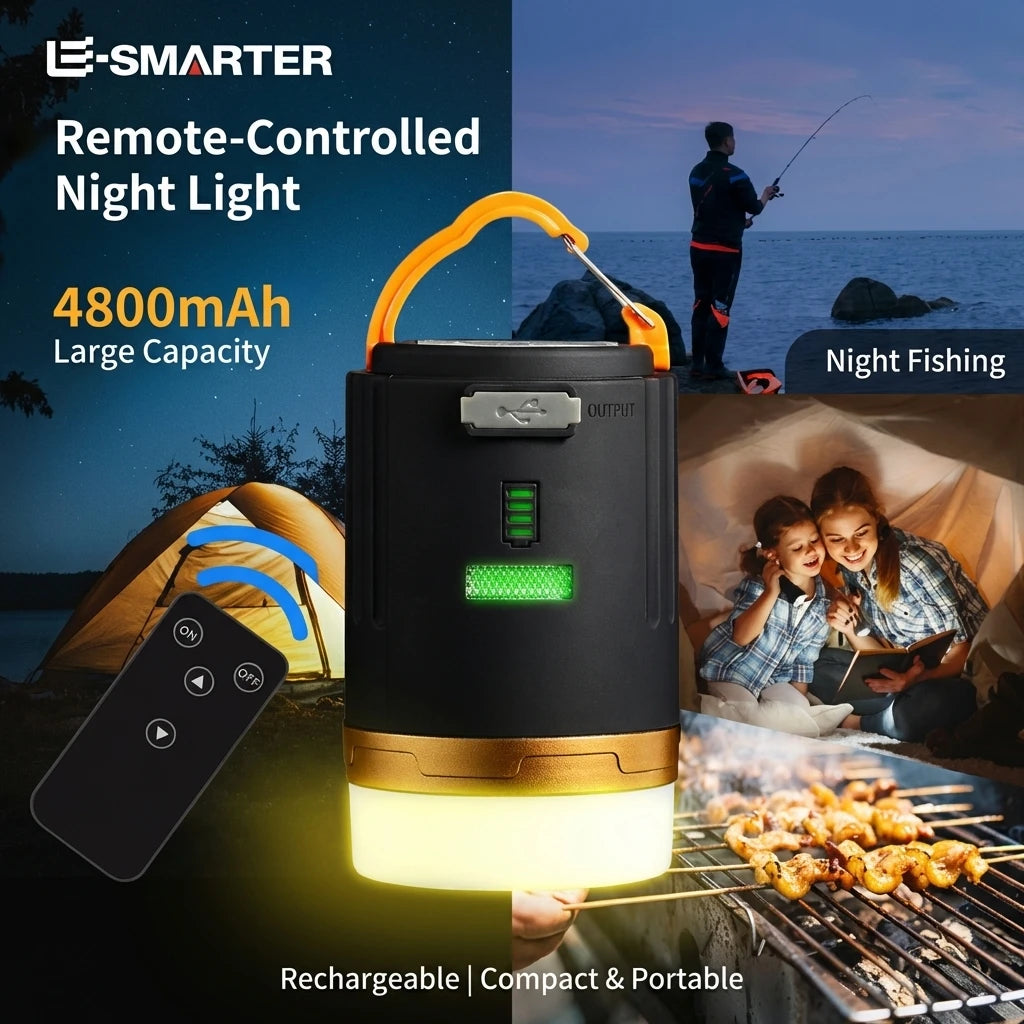 ESMARTER Magnetic USB Rechargeable LED Camping Lantern Portable Camping Lantern HIP