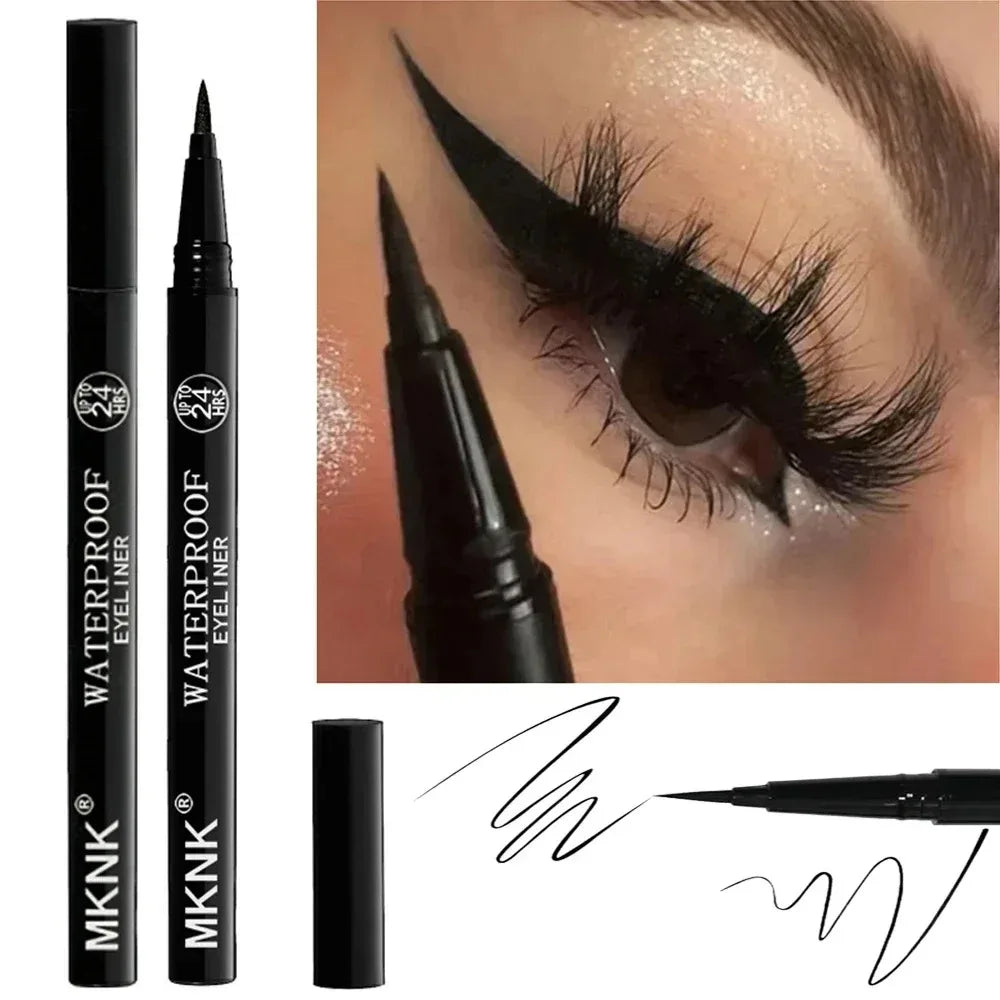 3Pcs Waterproof & Sweat-Proof Black Eyeliner Pencil - Long-LastingSmudge-Proof for Bold Eye Makeup, Easy Glide Formula for Perfe HIP