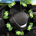 Cute Frog & Daisy Steering Wheel Cover – Easy Install Steering Wheel Cover HIP black