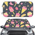 Pink Dessert Pattern Car Sunshade – UV & Heat Protection Car Sunshade HIP M