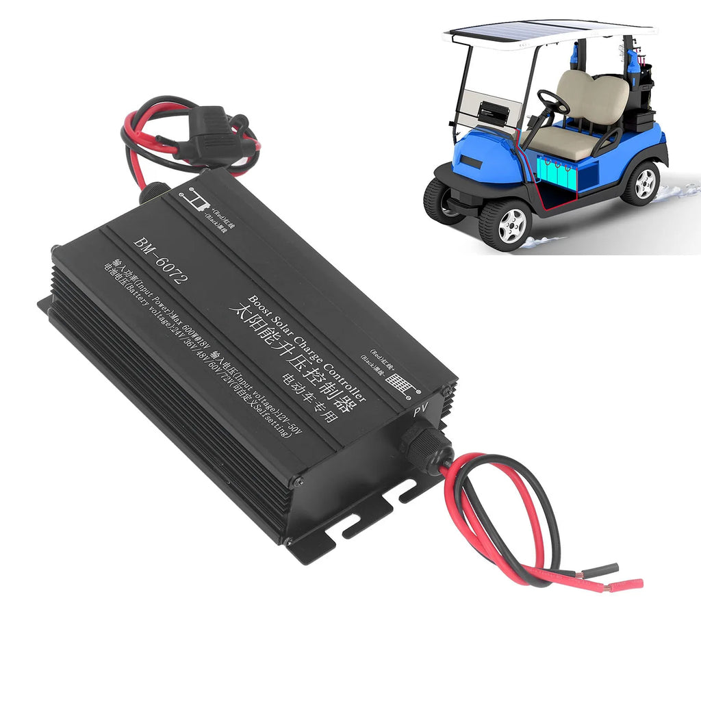 600W MPPT Boost Solar Charge Controller 12‑50V Input LCD Display Step Up Solar Charging Controller 24V 36V 48V 60V 72V HIP Default Title