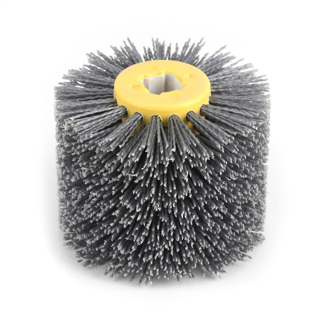Wire Drawing Wheel Brush Burnishing Polishing Wheel Grit #120 Abrasive Polishing Wheel HIP YELLOW