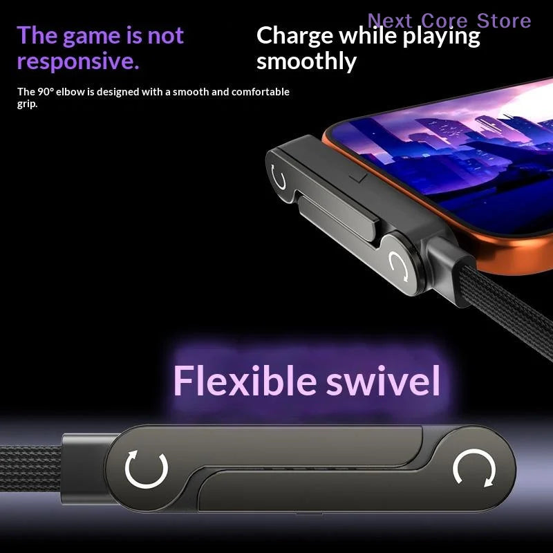 240W USB-C Fast Charging Adapter with Foldable Phone Stand USB-C Charging Adapter HIP