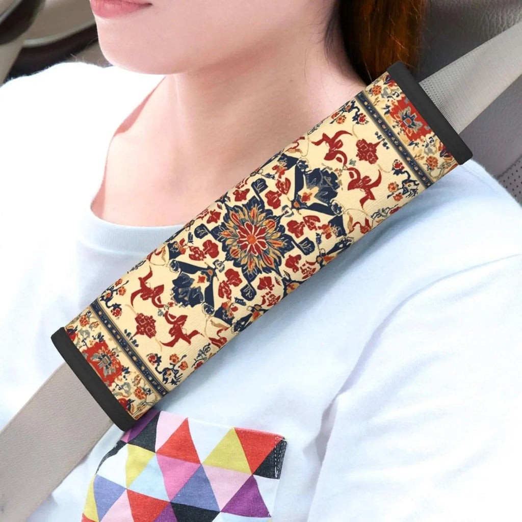 2-Pack Boho Mandala Car Seat Belt Covers – Soft Neoprene Pads Seat Belt Cover HIP