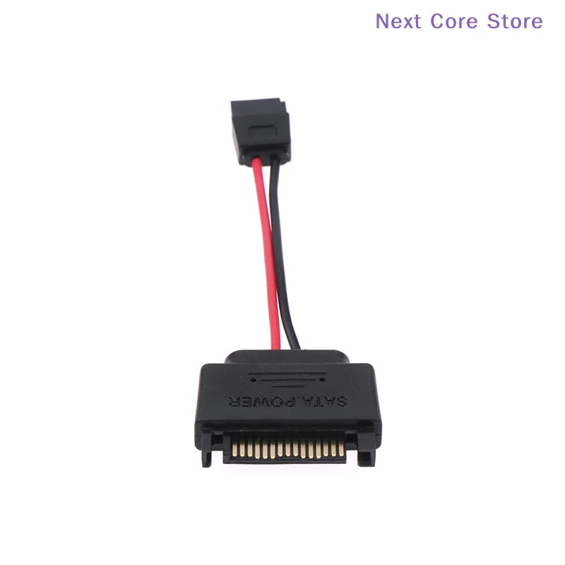 SATA 15-Pin to 6-Pin Slimline Power Adapter Cable 20AWG SATA Power Adapter HIP