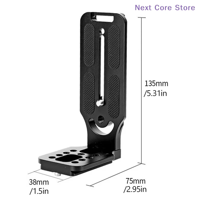Camera L-Bracket Quick Release Plate | Aluminum Alloy 1/4" Screw Camera L-Bracket Plate HIP