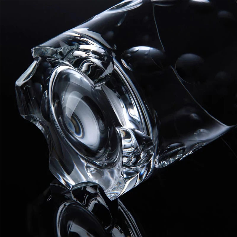 280ml Rotating Whiskey Glass – Old Fashioned Bourbon Cocktail Whiskey Glass HIP