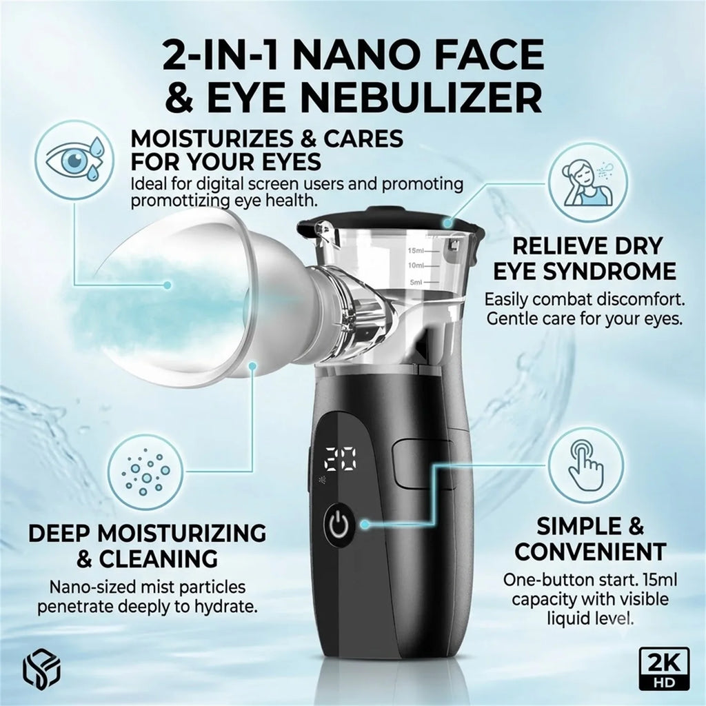 Fireurus Handheld Eye Steamer Nebulizer & Face Moisturizer Eye Steamer Device HIP