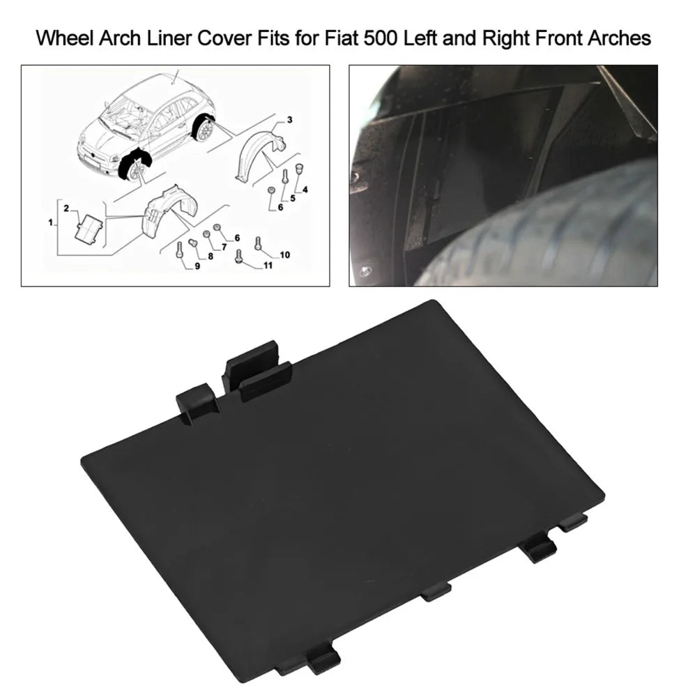 Fiat 500 Wheel Arch Liner Cover Black ABS OE 71752114 Wheel Arch Liner Cover HIP