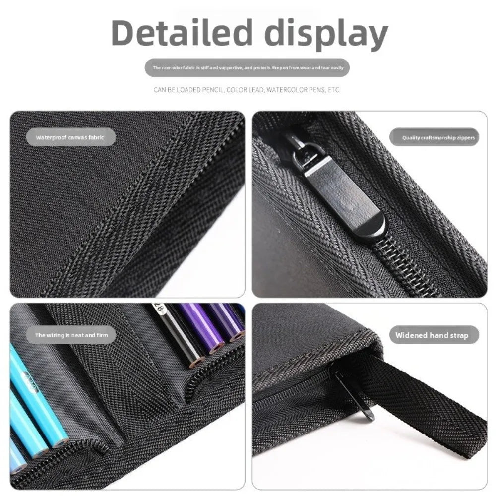 Folding Pencil Case 36/48/72 Holes – Oxford Fabric Art Organizer Folding Pencil Case HIP