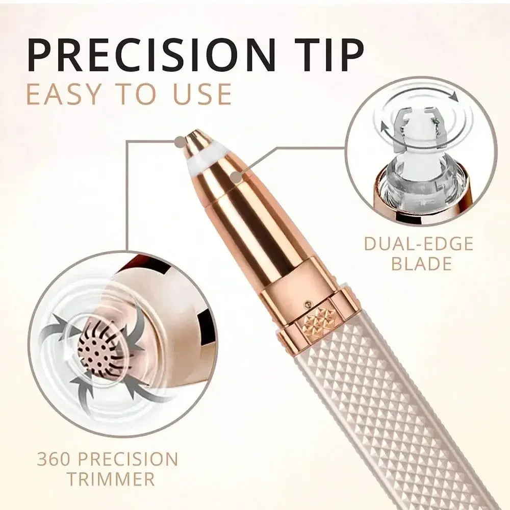Electric Hair Remover & Eyebrow Trimmer for Women – Face & Body Electric Hair Epilator HIP