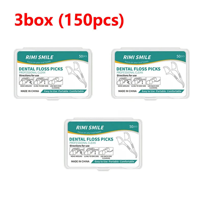 RUZOFO Disposable Dental Floss Picks – Portable Oral Care Dental Floss Picks HIP C607-3 Box