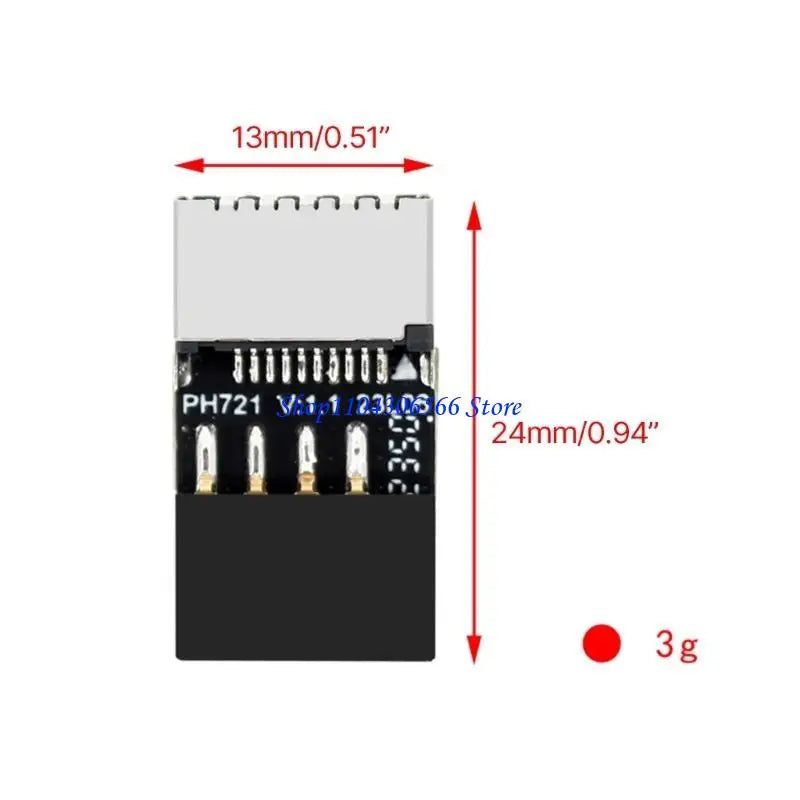 USB 2.0 9-Pin to Type-E 20-Pin Header Adapter Converter USB Header Adapter HIP