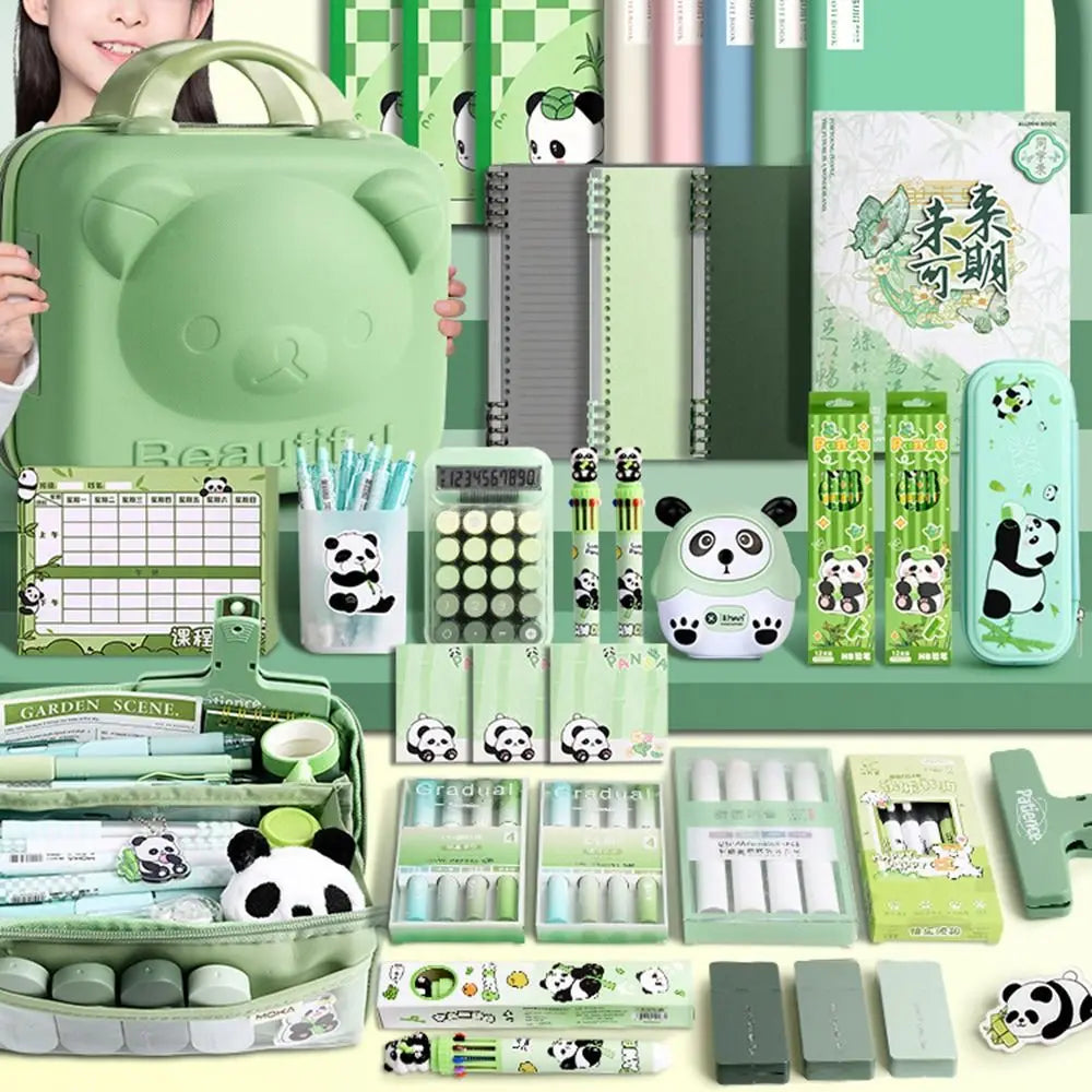Panda Stationery Gift Set – Pencil Case, Ruler & Stickers Stationery Gift Set HIP